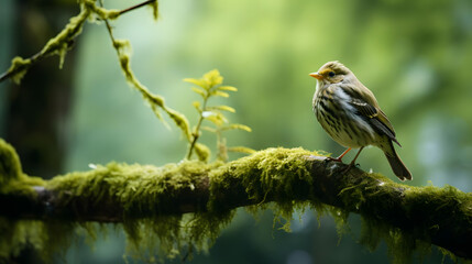Serene Bird in Woodland Serenade