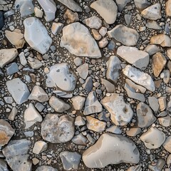 Cool Toned Pebbles Serene Beach Texture