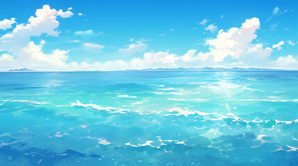 Fototapeta na wymiar 夏の海の風景画像