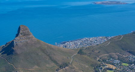 Lion's Head an der südlichen Atlantikküste in der Nähe von Kapstadt, Südafrika