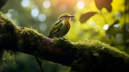 Harmonious Bird in Forest Canopy