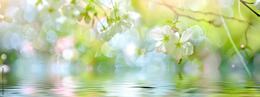 Canvas Prints Grass and Water Reflection