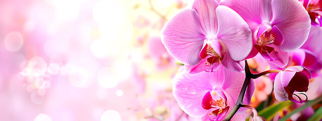 Naklejka na ściany i meble Pink Orchid in Spring