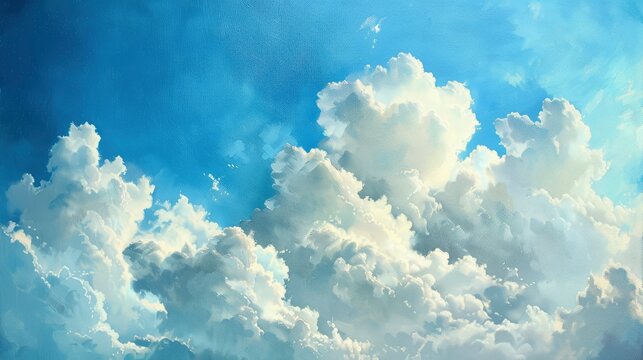 blue sky with cloud - generative ai