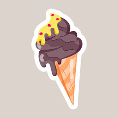 Frozen Desserts Flat Style Stickers