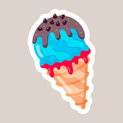 Frozen Desserts Flat Style Stickers
