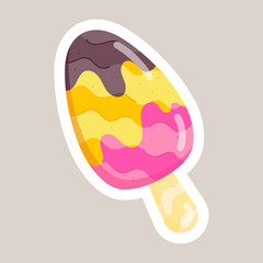 Milk Desserts Flat Style Stickers