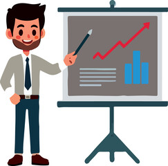 presentation of a manager in an office