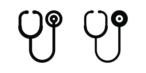 Stethoscope icon. flat illustration of vector icon - obrazy, fototapety, plakaty
