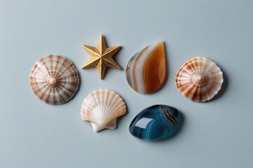 Seashells and Natural Stone Beach Collection