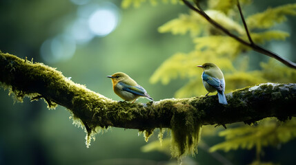 Serene Bird Amidst Treetops