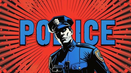 Vector illustration of police officer