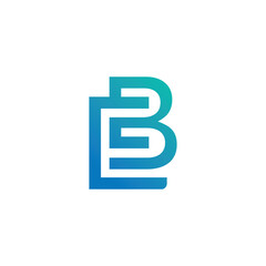 BE ,EB ,B ,E Abstract Letters Logo Monogram