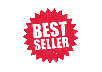 Vector illustration of the word Best seller in red ink stamp