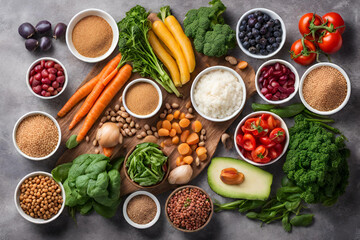 Healthy super food selection, healthy food concept vegetarian and vegan food vegetables. - 6