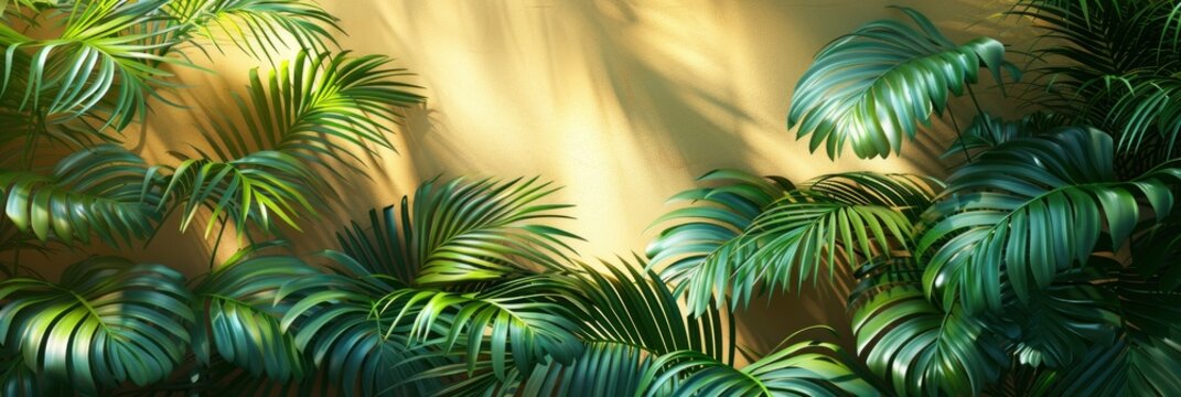 Aesthetic Monstera Shadow On Wall, Background HD, Illustrations
