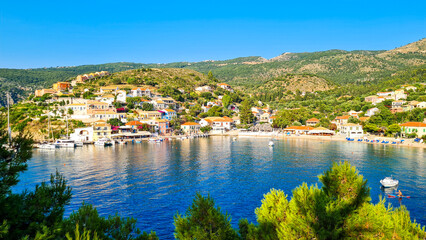 Fototapeta na wymiar Assos - The most picturesque village in the north of Kefalonia, Greece 