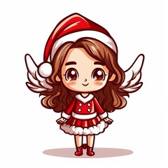 Cute cartoon character angel with wings - 770785667