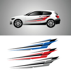 car body template sticker vector design. modified car sticker. racing sticker