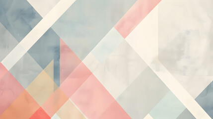 Fototapeta premium This image features a soft pastel-colored geometric pattern with a modern and aesthetic feel