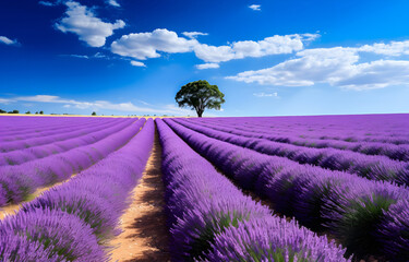 Summer lavender field beautiful landscape