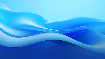 Obraz premium Abstract blue wavy shape background