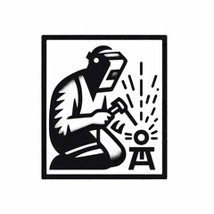 illustration logo of welding company