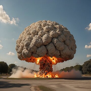 Bombenexplosion. Generative AI Technologie