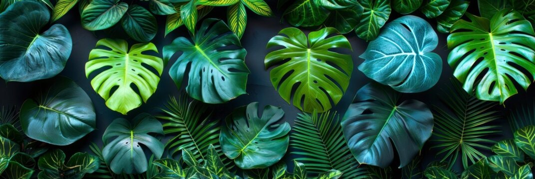 Big Tropical Jungle Leaves New Trending, Background HD, Illustrations