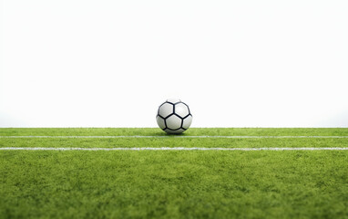 Football Field Penalty Spot Marked. - obrazy, fototapety, plakaty