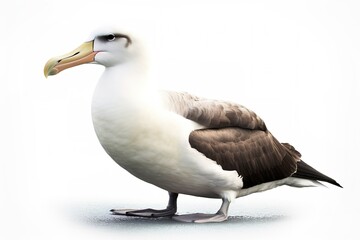 Fototapeta premium Albatross's Soaring Look on White