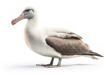 Albatross's Regal Presence on White