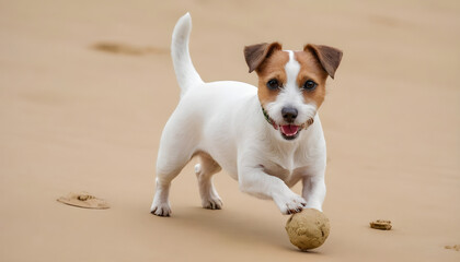 Brave Jack Russell Terrier in nature,Dog Photography