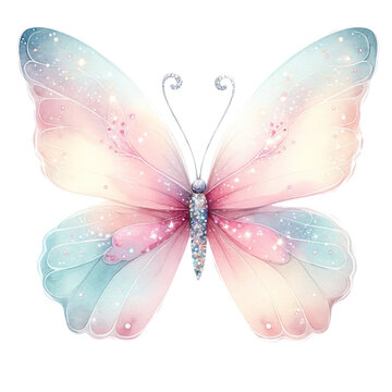 Watercolor butterfly  clipart