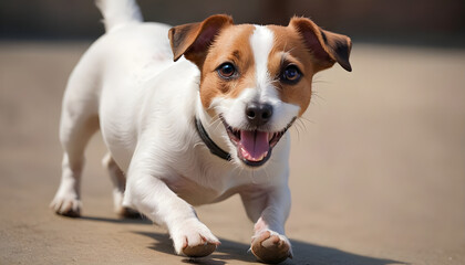 Brave Jack Russell Terrier in nature,Dog Photography
