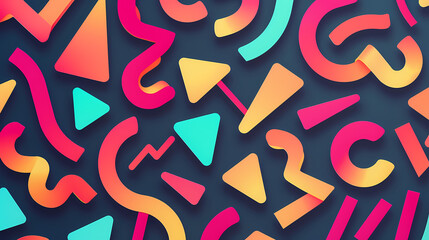 Obraz premium Seamless abstract geometric celebration excitement shapes background