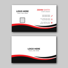 Modern and simple business card design. Double-sided creative business card vector design template. Luxury, elegant and clean business card design template Print with 0.125 bleed area.