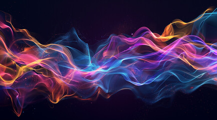 Obraz premium Energy and sound wave pattern background. Virtual energy wave backdrop. Background digital art concept.