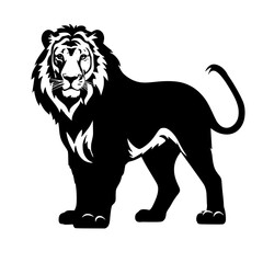 lion head isolated on white