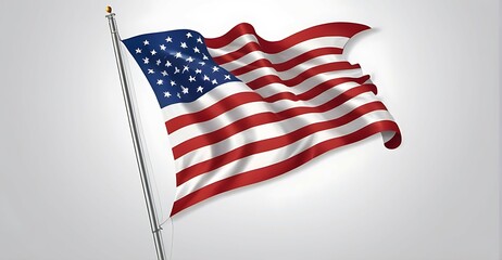 isolated on soft background with copy space USA Flag concept