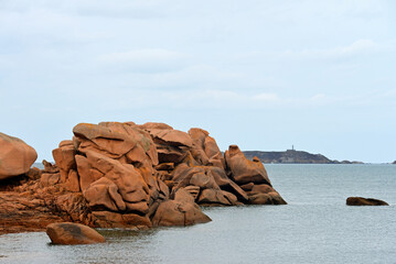 Die Felsenküste Granit Rose in der Bretagne