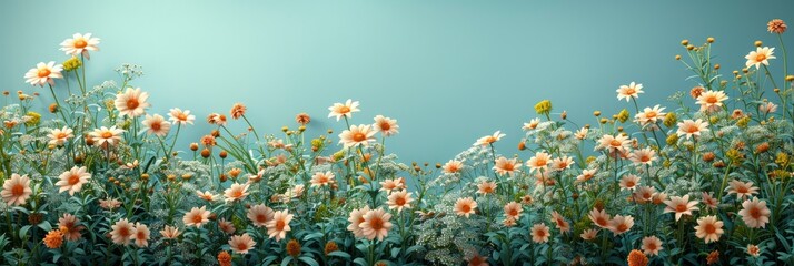 Green Summer Nature Background Chamomile, Background HD, Illustrations
