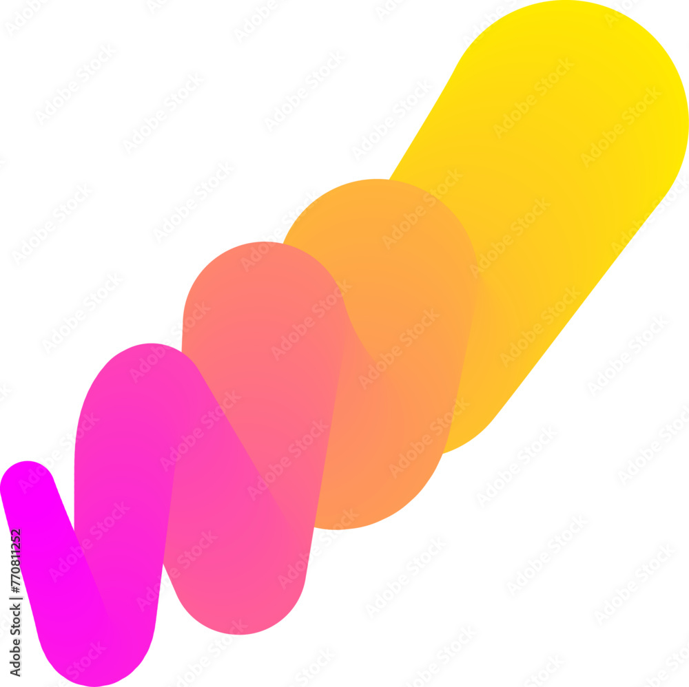Poster vibrant colorful fluid abstract 3d gradient blend curves shape