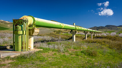 Sicily [Italy]-Piazza Armerina-Water pipeline