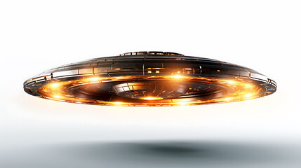Flying saucer, ufo, uap isolated on transparent or white background