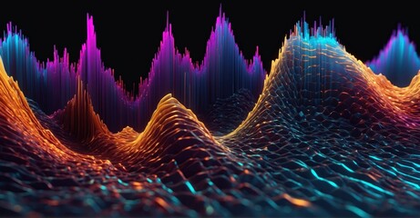 Detailed and high-quality Sound wave equalizer pattern in abstract digital waveform