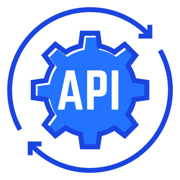 api technology icon on white, png