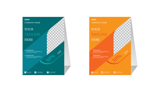 Corporate business flyer design template vector in A4 size.