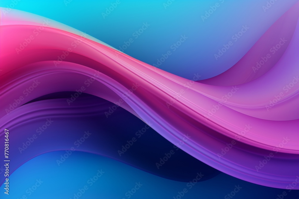 Wall mural Violet to Teal abstract fluid gradient design, curved wave in motion background for banner, wallpaper, poster, template, flier and cover