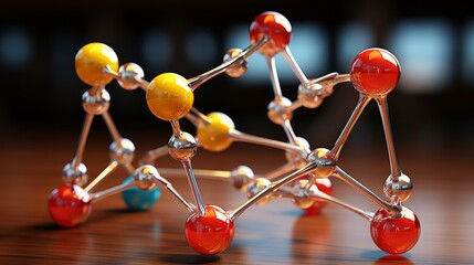 Science background with detailed molecular model display for enhanced educational visuals - obrazy, fototapety, plakaty
